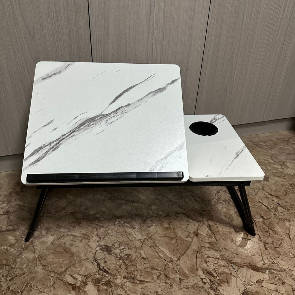 Scrivanie Rettangolari Contemporanee in Acciaio al Carbonio MDF Pieghevoli con Angolo Regolabile e 2 Vassoi per Studio