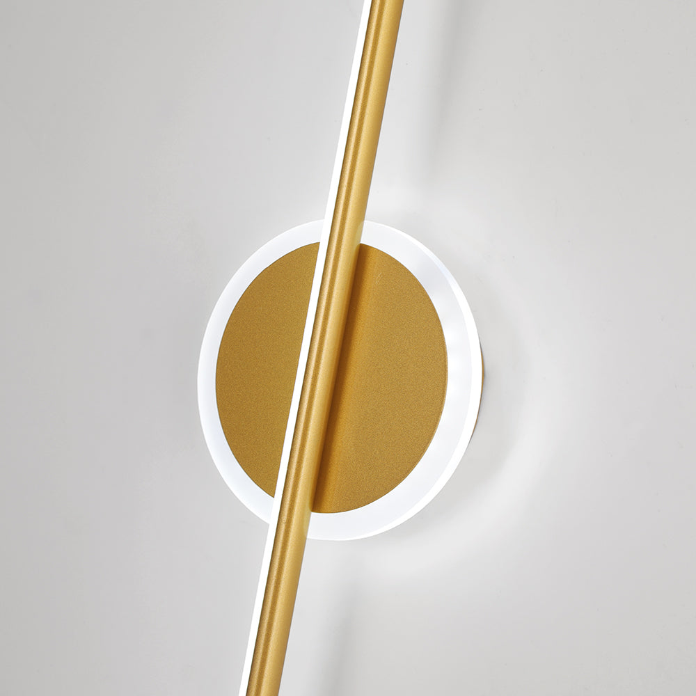 Lampada da parete a specchio lineare LED Arisha, Nero/Oro