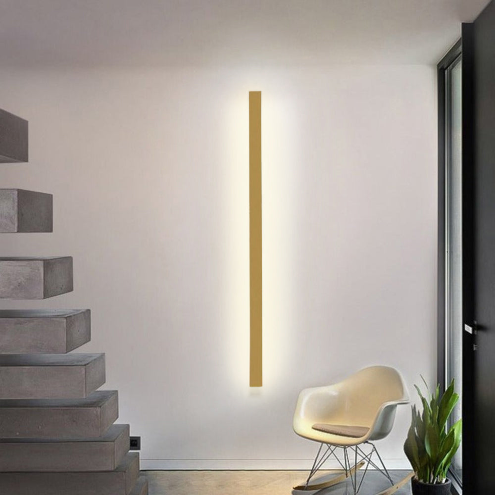 Lampada da Parete Lineare Minimalista Gravo in Metallo, Oro/Nero/Bianco