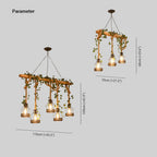 Lampada a Sospensione Vintage in Legno con Travetti Epoch 3/5 Luci
