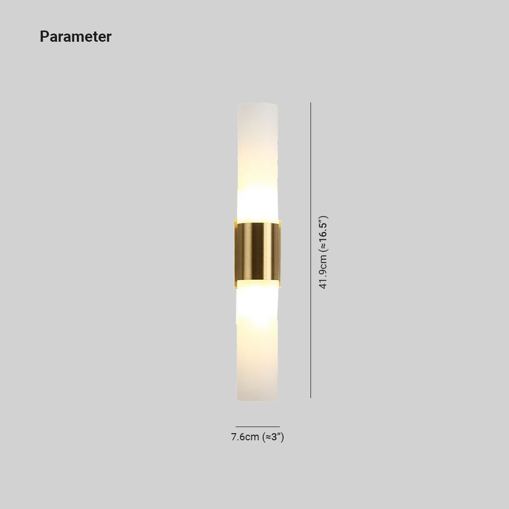 Lampada da parete moderna in metallo e vetro a doppia testa Arisha, Nero/Oro