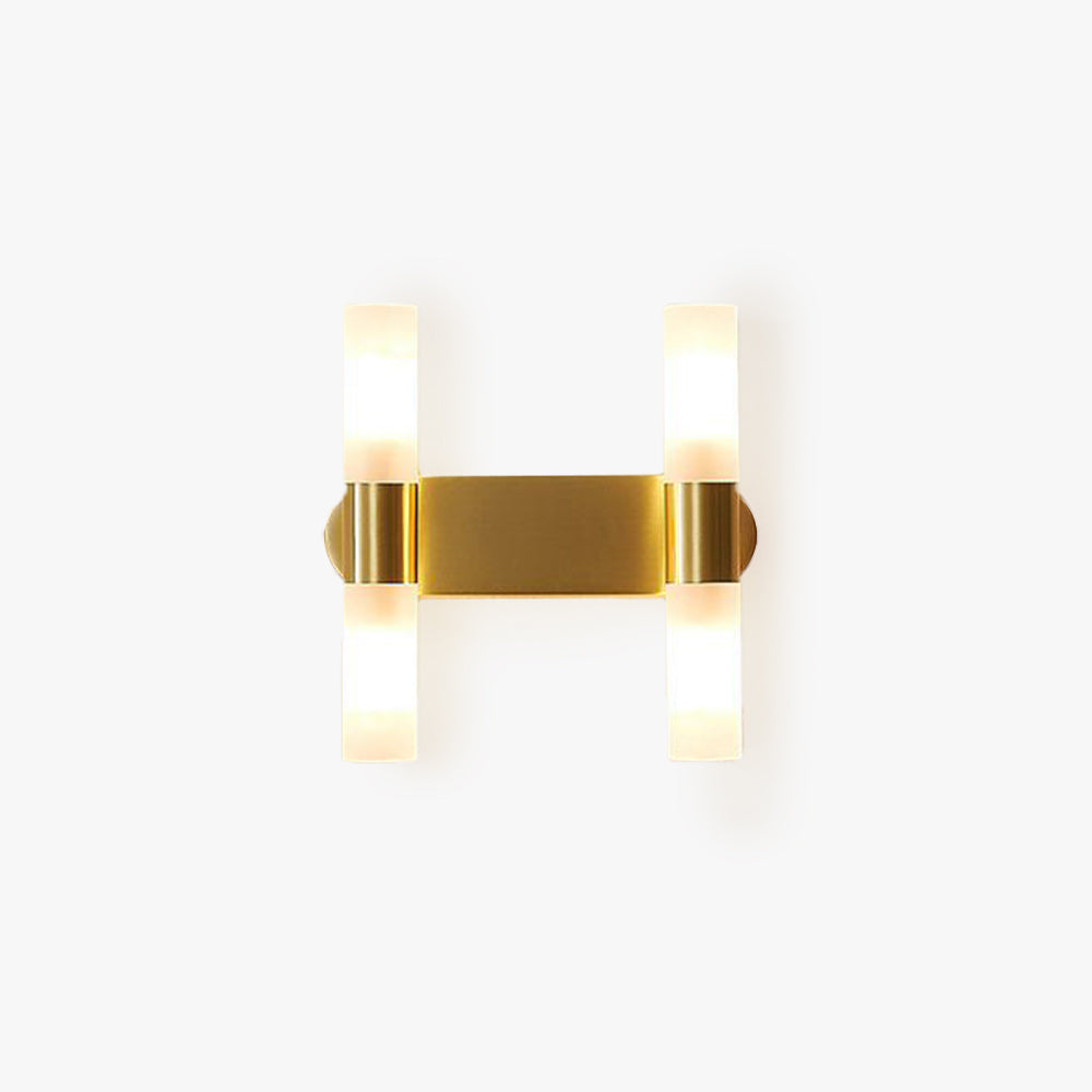 Lampada da Parete Led Moderna Cilindrica in Metallo Arisha, Oro