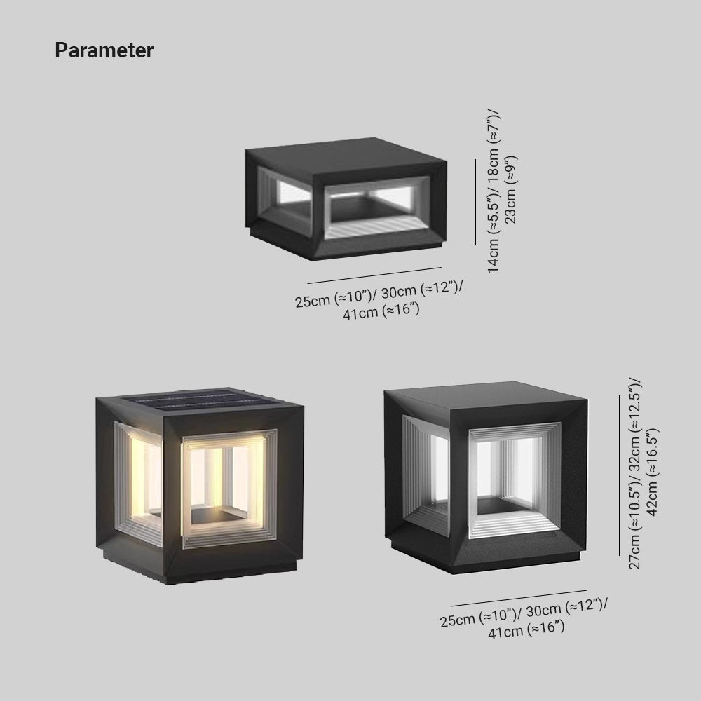 Lampade da esterno in metallo LED contemporanee Ray, nere