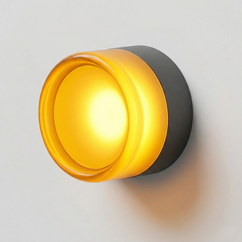 Applique LED da Parete Rotonda in Vetro Lampada Moderna per Camera e Soggiorno