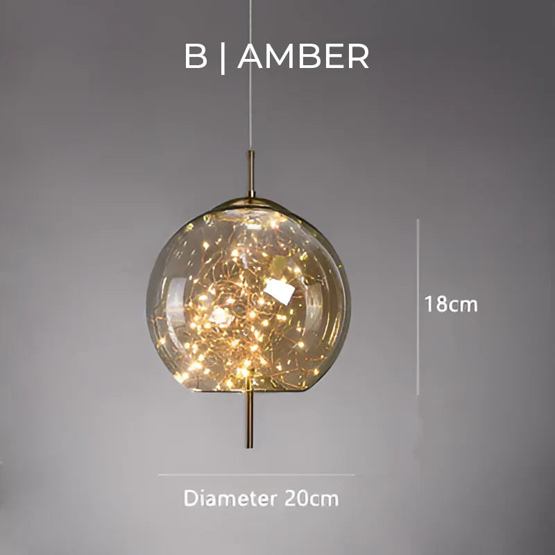Moderno Sfavillante Lampadario in Vetro