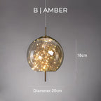 Moderno Sfavillante Lampadario in Vetro