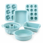 Set di Stampo in Silicone 6 Pezzi – Stampo Flessibile Antiaderente per Torte e Dolci