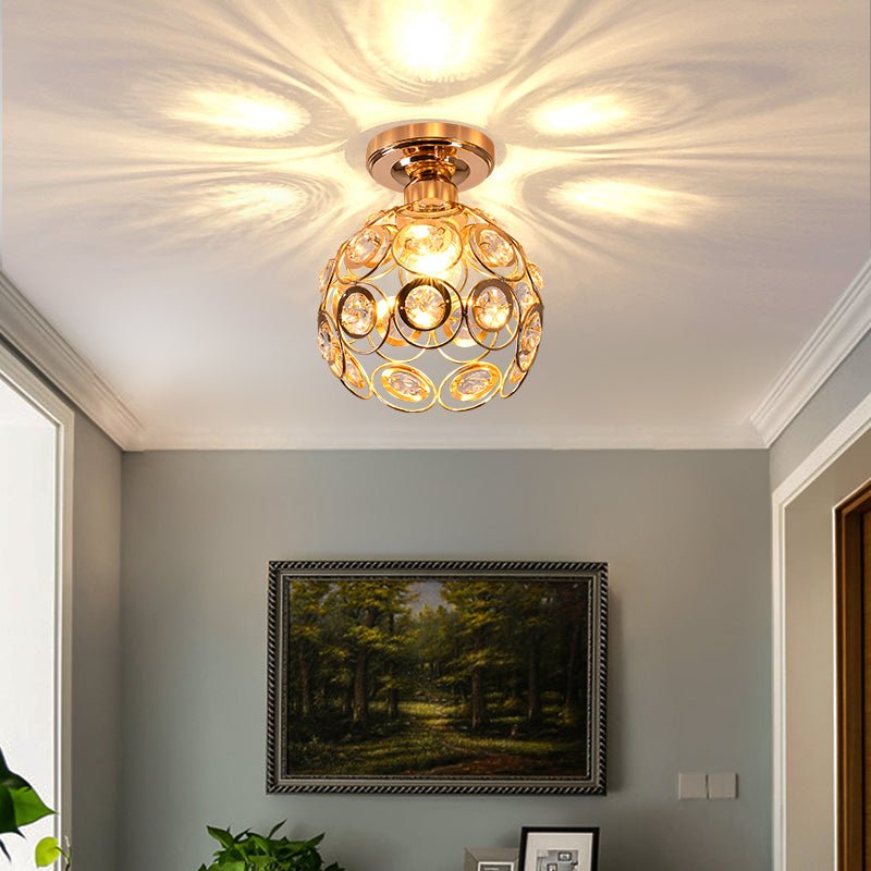 Lampada da soffitto Ballo – Ferro e vetro – Bianco – Ø30 cm – Design elegante per soggiorno e camera da letto