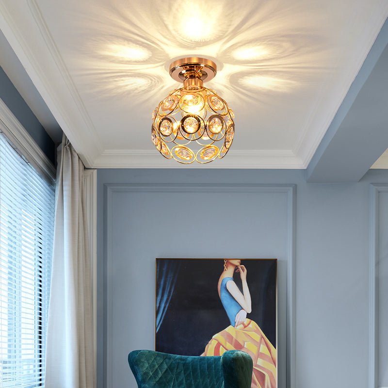 Lampada da soffitto Ballo – Ferro e vetro – Bianco – Ø30 cm – Design elegante per soggiorno e camera da letto