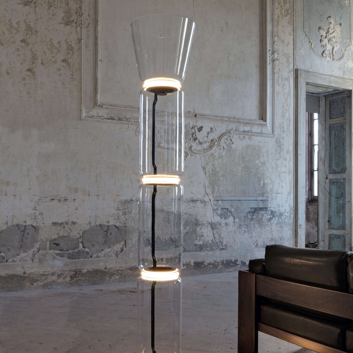 Lampada da Terra in Vetro di Bambù