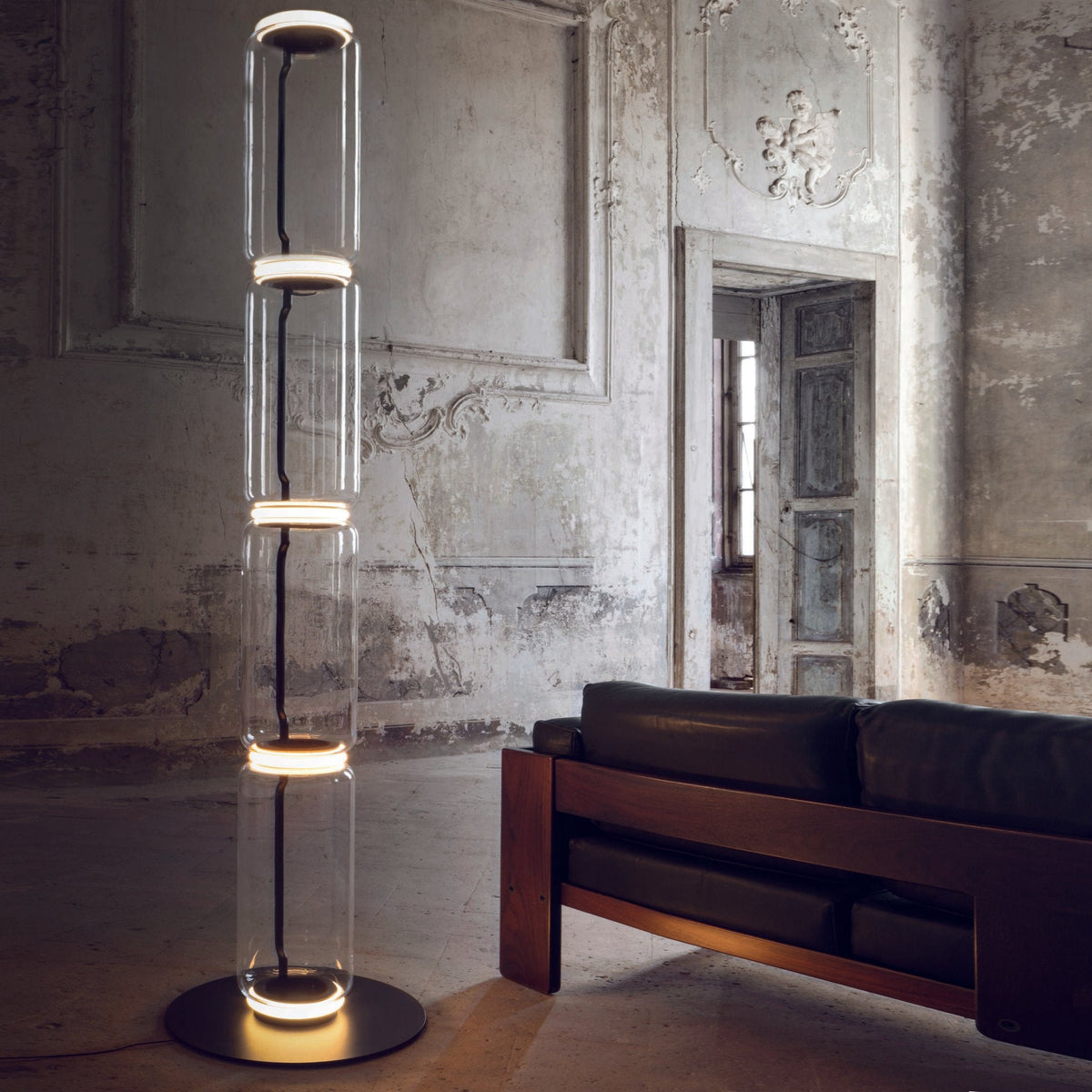 Lampada da Terra in Vetro di Bambù
