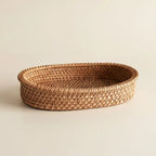 Cestino Ovale in Rattan Intrecciato a Mano Akito