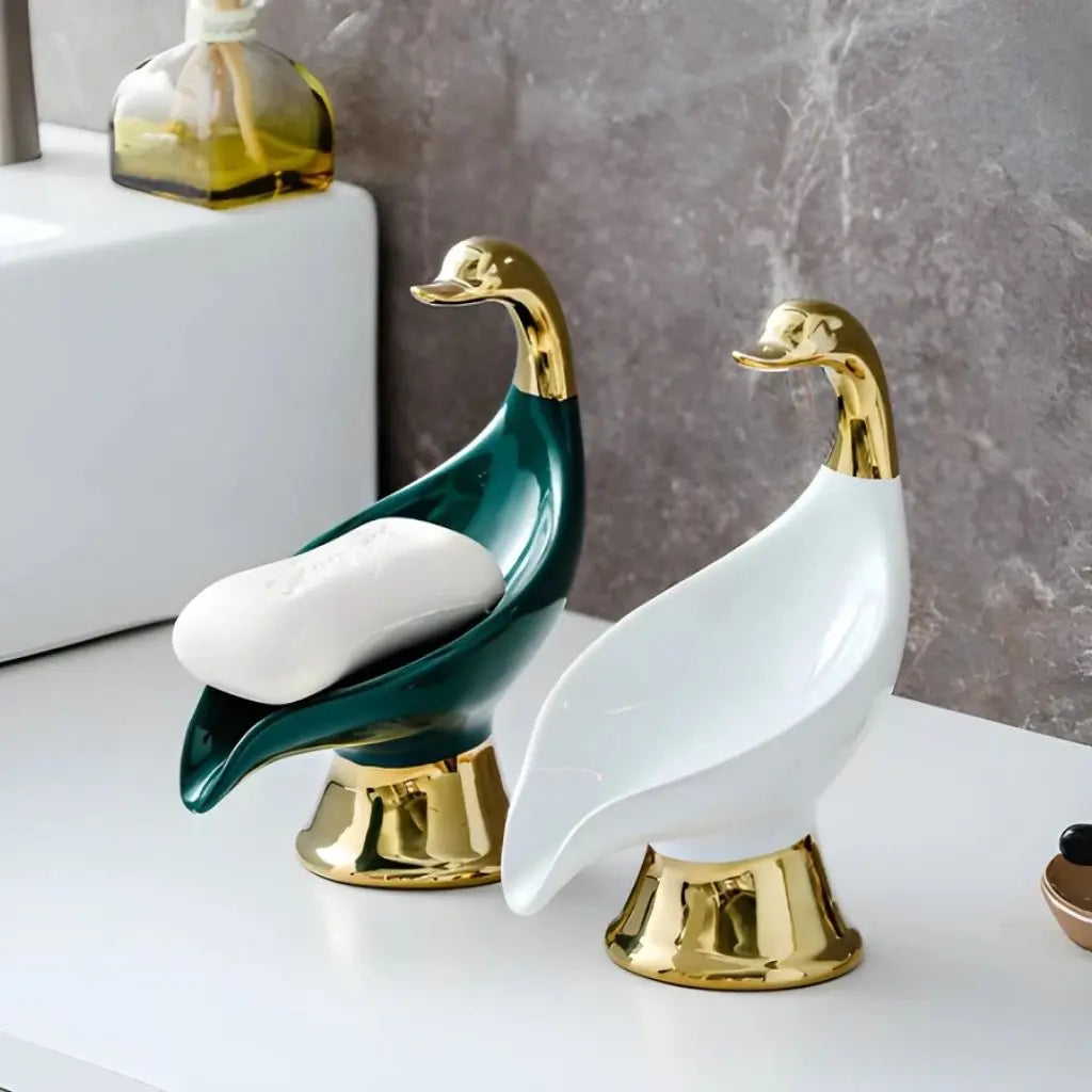 Porta Sapone Clara Swan – Supporto da Bagno in Ceramica