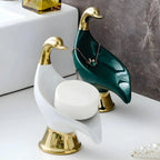 Porta Sapone Clara Swan – Supporto da Bagno in Ceramica
