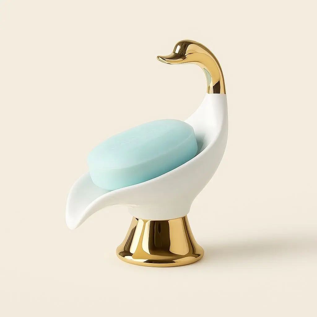 Porta Sapone Clara Swan – Supporto da Bagno in Ceramica