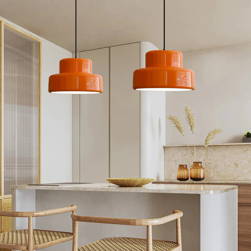 Lampada a Sospensione Arancione Modern Vintage Bauhaus
