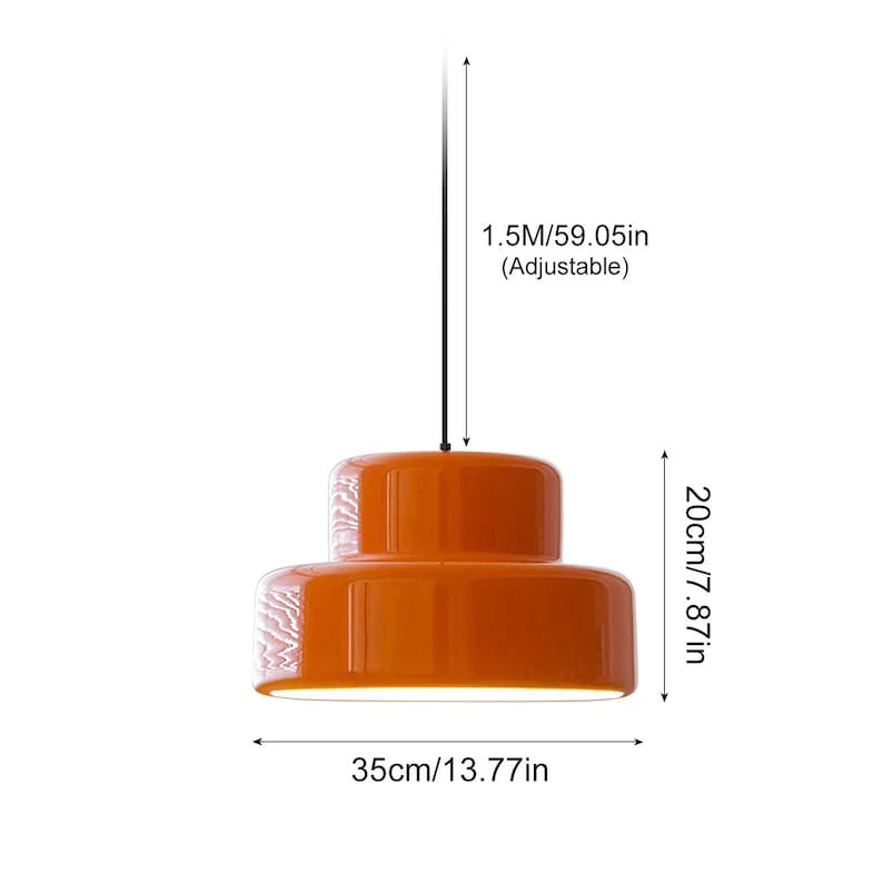 Lampada a Sospensione Arancione Modern Vintage Bauhaus