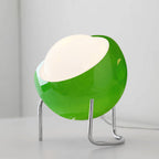 Lampada da Tavolo in Stile Bauhaus con Aspetto Vetro e Struttura in Metallo