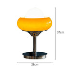 Lampada da tavolo Bauhaus – Vetro & Ferro – Ambra – E27 – Design retrò per accenti eleganti