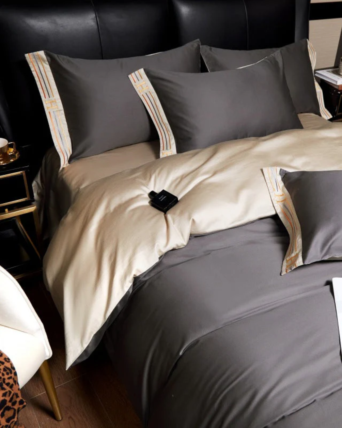 Set di Biancheria da Letto in Cotone Satinato di Lusso – 4 Pezzi