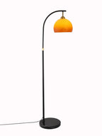 Lampada da Terra Bauhaus Arc con Paralume in Vetro – Lampada dal Design Minimalista