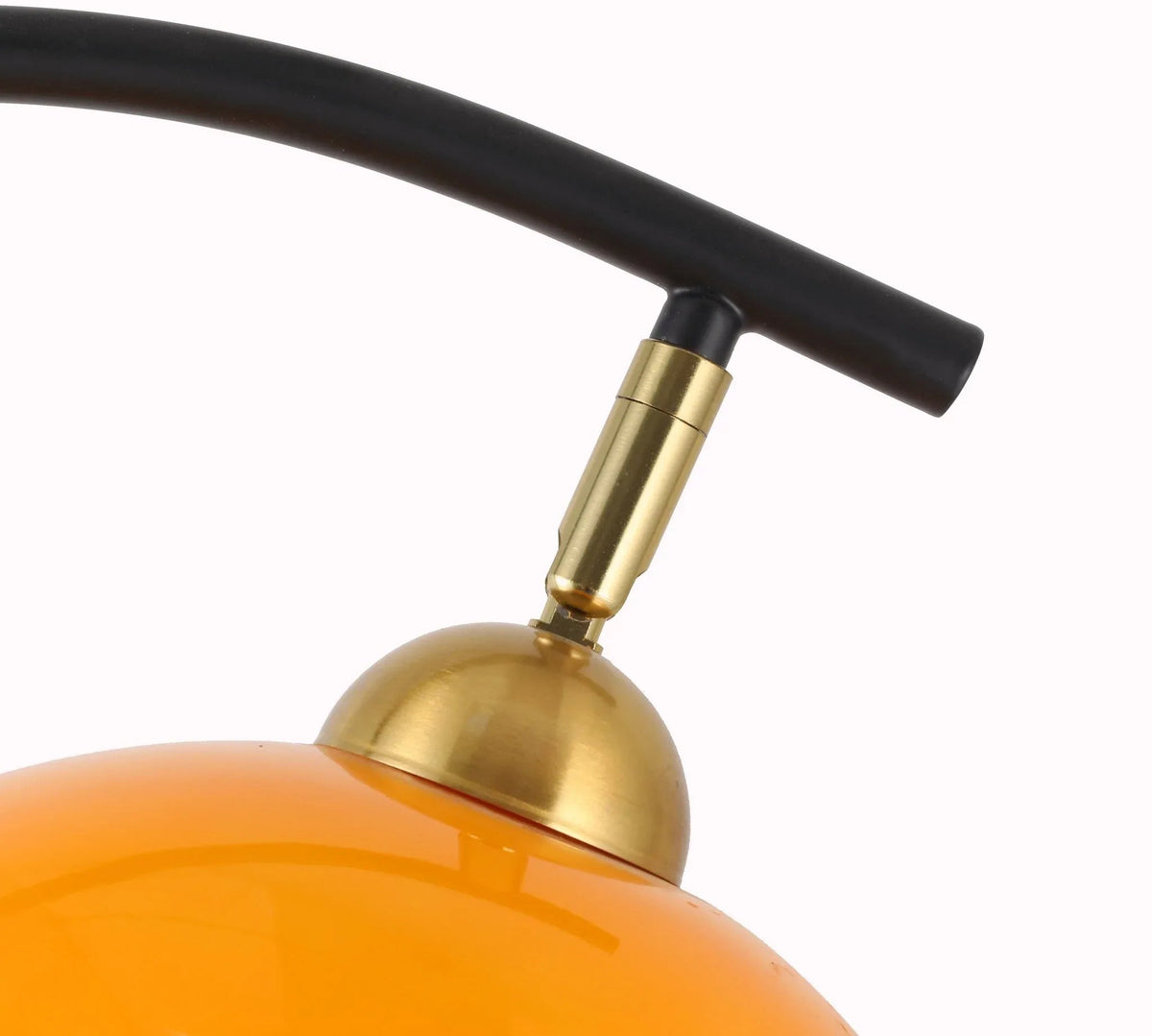 Lampada da Terra Bauhaus Arc con Paralume in Vetro – Lampada dal Design Minimalista