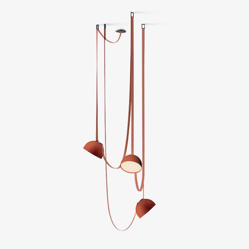 Cog Moderna Minimalista Combinazione Pelle Lampada a Sospensione