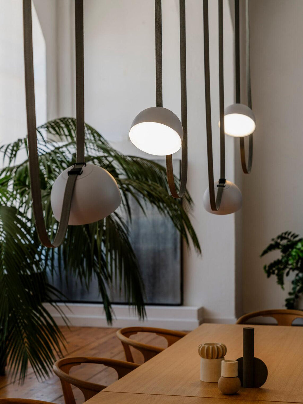 Cog Moderna Minimalista Combinazione Pelle Lampada a Sospensione