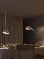 Cog Moderna Minimalista Combinazione Pelle Lampada a Sospensione
