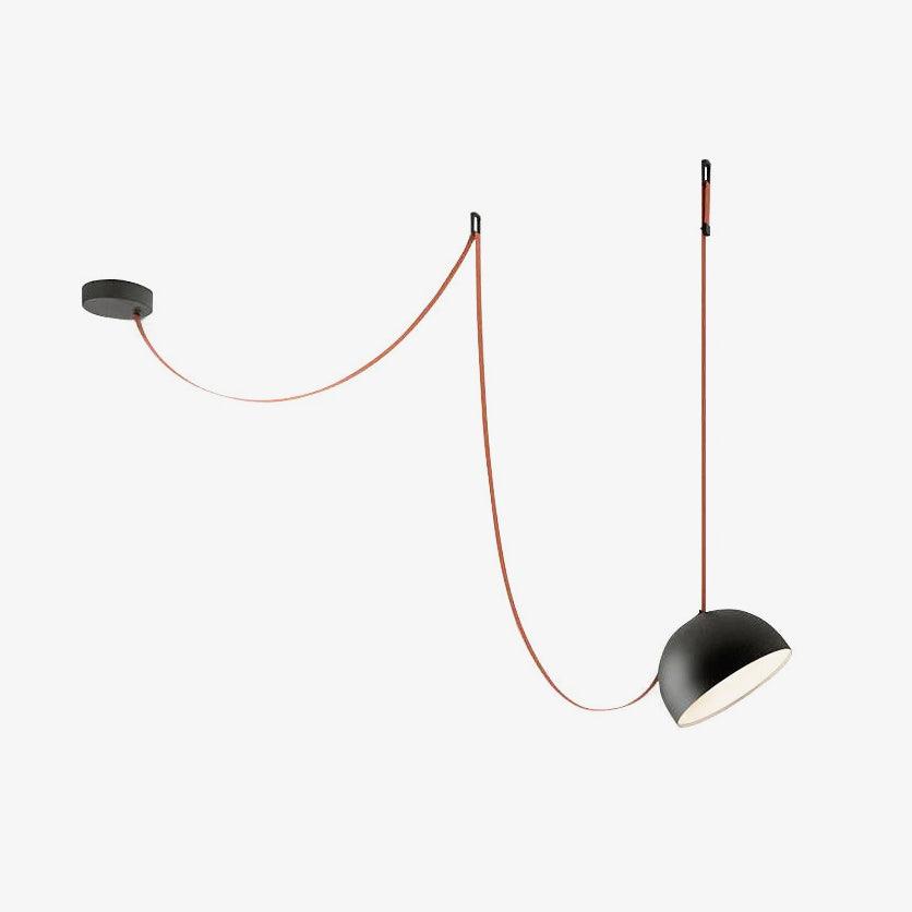 Cog Moderna Minimalista Combinazione Pelle Lampada a Sospensione
