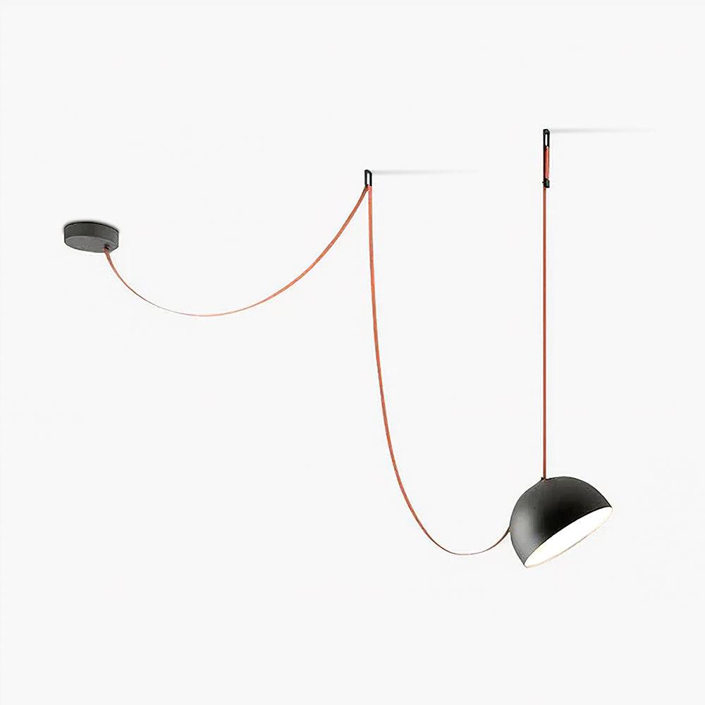Cog Moderna Minimalista Combinazione Pelle Lampada a Sospensione