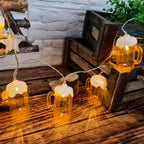 Bicchiere di Birra Oktoberfest Lichterketting – 20 LED bianchi caldi, alimentato a batteria