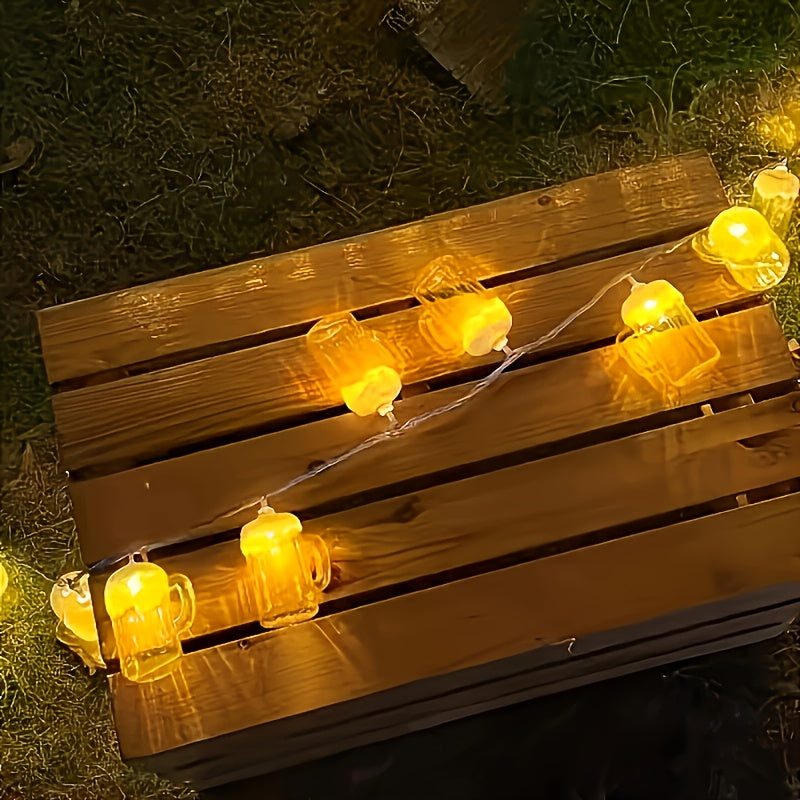 Bicchiere di Birra Oktoberfest Lichterketting – 20 LED bianchi caldi, alimentato a batteria