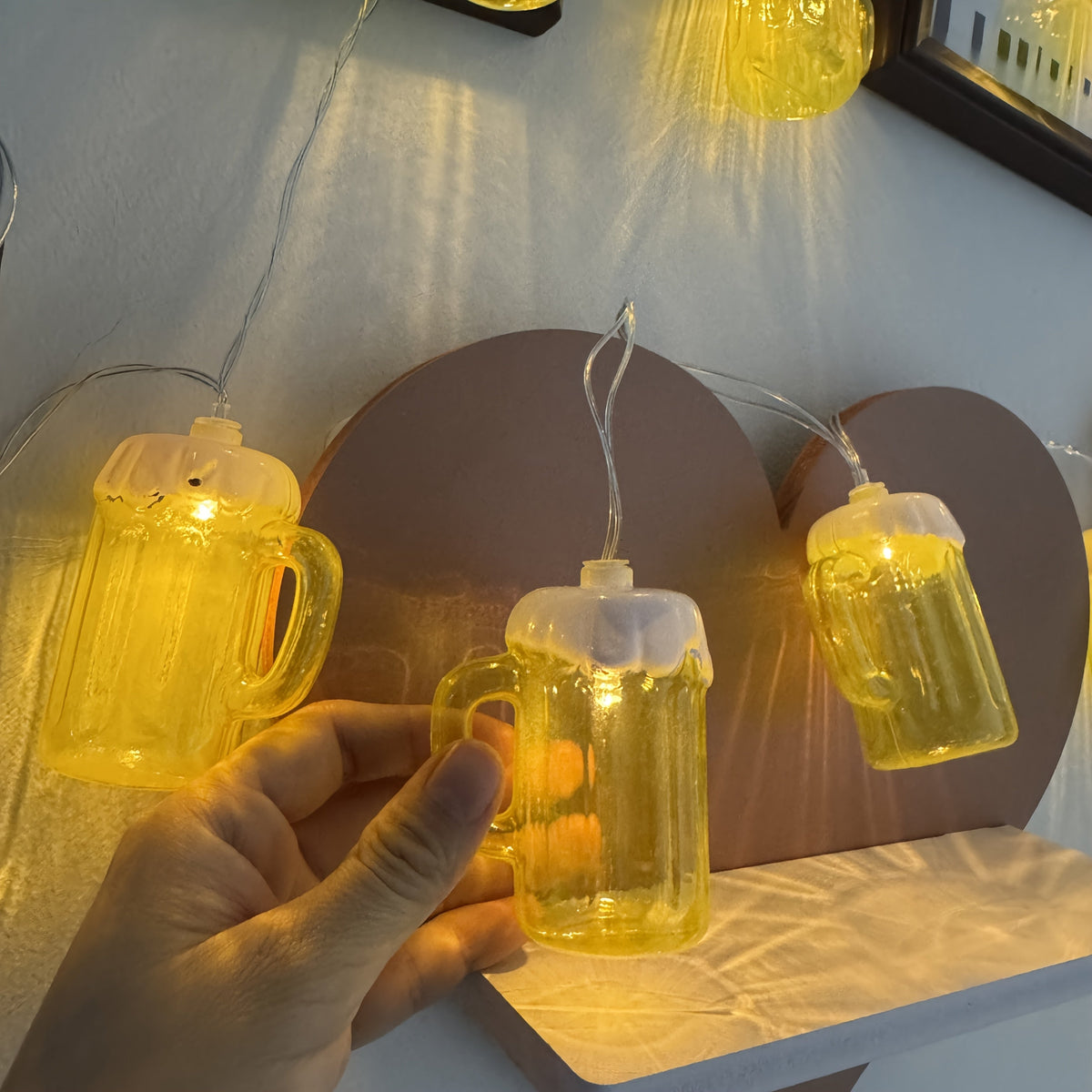 Bicchiere di Birra Oktoberfest Lichterketting – 20 LED bianchi caldi, alimentato a batteria