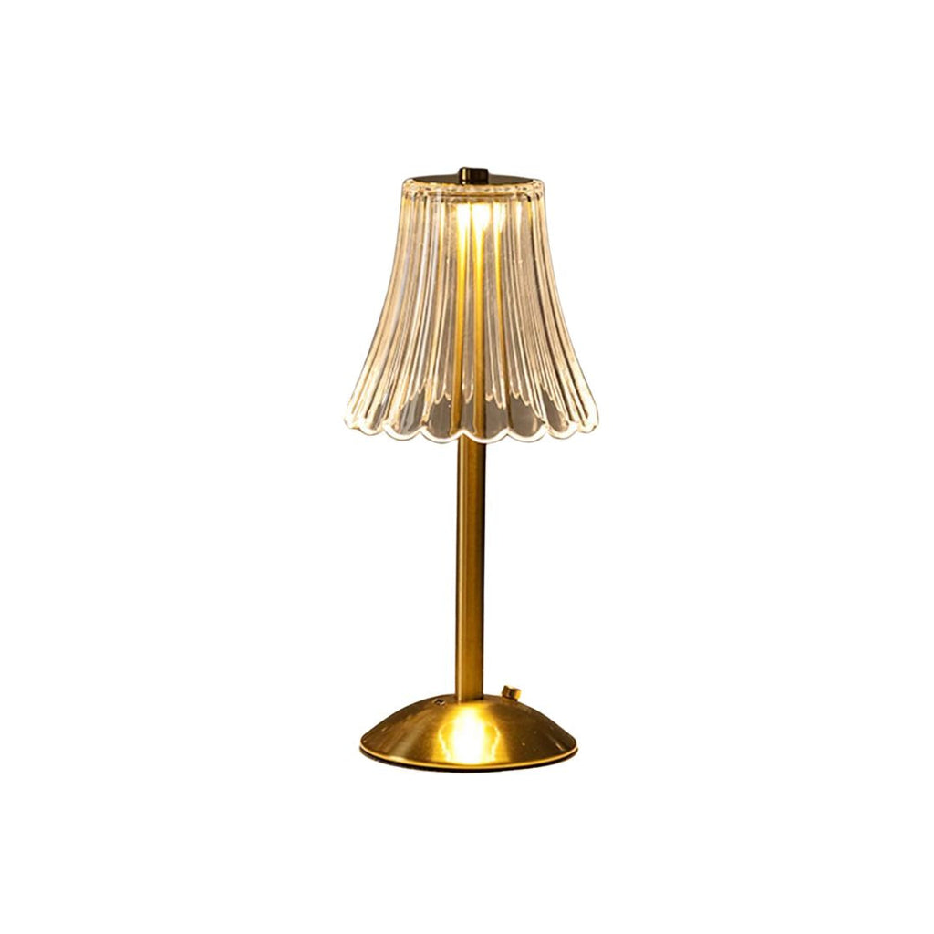 Lampada da Tavolo Billinca – Alluminio – Trasparente – 15W – Elegante design a fiori per accenti stilosi
