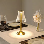 Lampada da Tavolo Billinca – Alluminio – Trasparente – 15W – Elegante design a fiori per accenti stilosi
