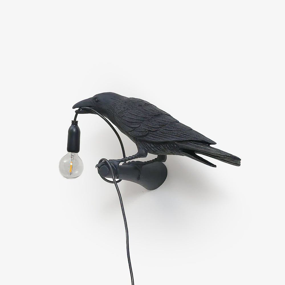 Lampada da muro a forma di uccello