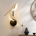Lampada da parete Birdmann – Color oro – Moderna – Illuminazione d'accento – Lampada a LED per ambienti eleganti