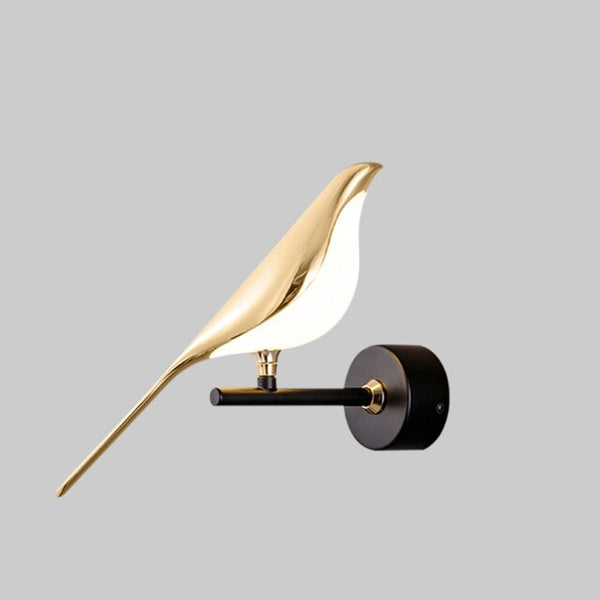 Lampada da parete Birdmann – Color oro – Moderna – Illuminazione d'accento – Lampada a LED per ambienti eleganti