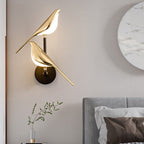 Lampada da parete Birdmann – Color oro – Moderna – Illuminazione d'accento – Lampada a LED per ambienti eleganti