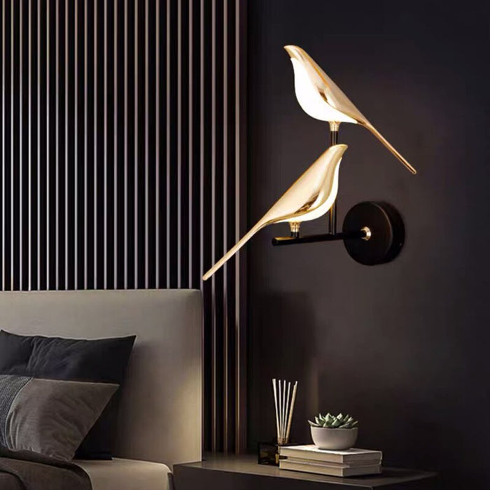 Lampada da parete Birdmann – Color oro – Moderna – Illuminazione d'accento – Lampada a LED per ambienti eleganti