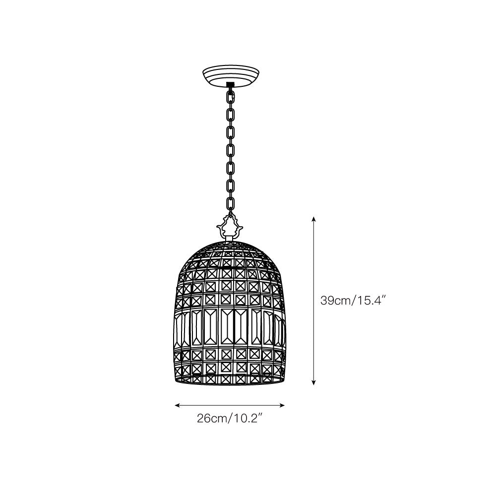 Lampada a sospensione in cristallo Blanca