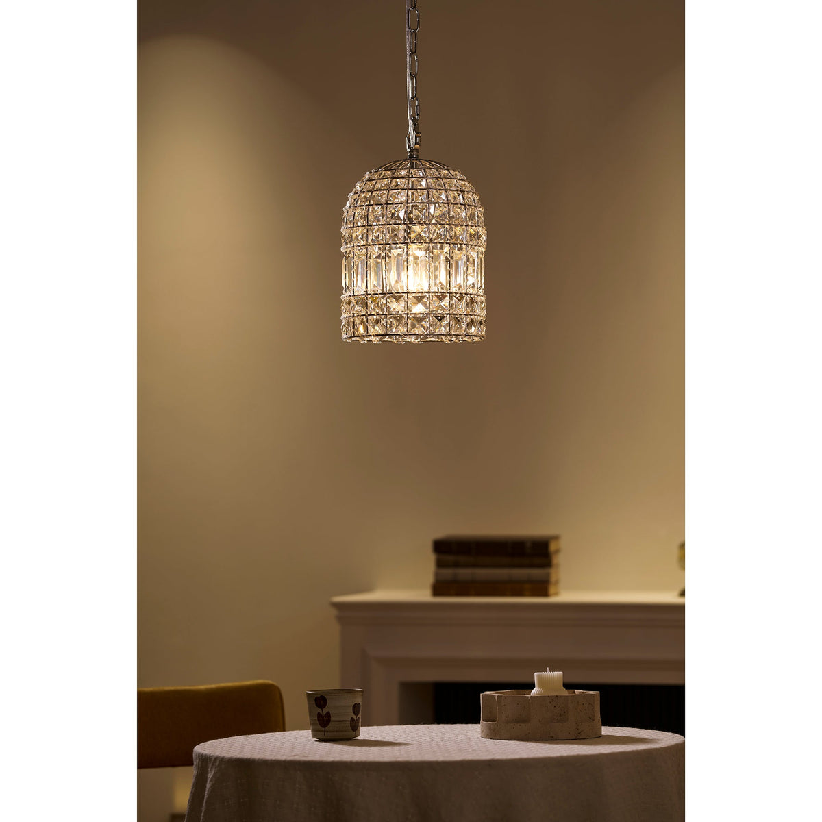 Lampada a sospensione in cristallo Blanca