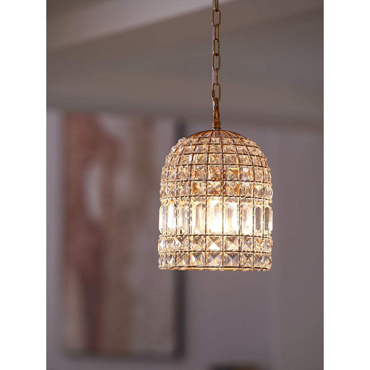 Lampada a sospensione in cristallo Blanca
