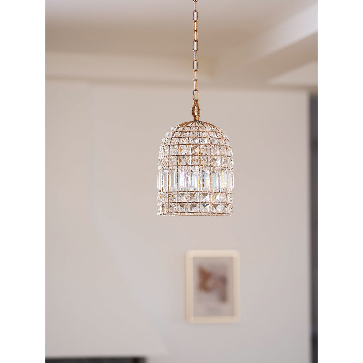 Lampada a sospensione in cristallo Blanca