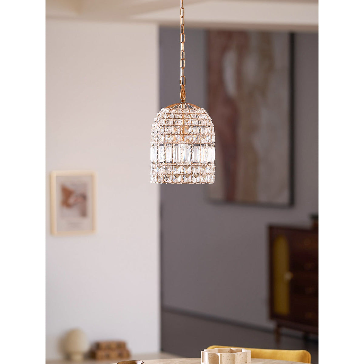 Lampada a sospensione in cristallo Blanca
