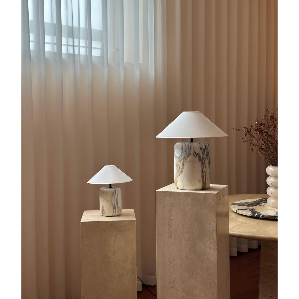 Lampada da Tavolo in Marmo Block