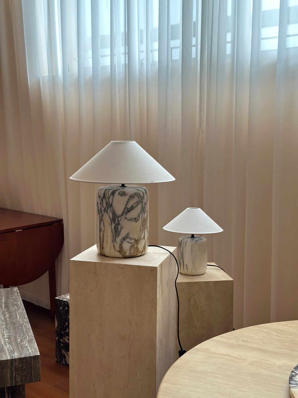 Lampada da Tavolo in Marmo Block