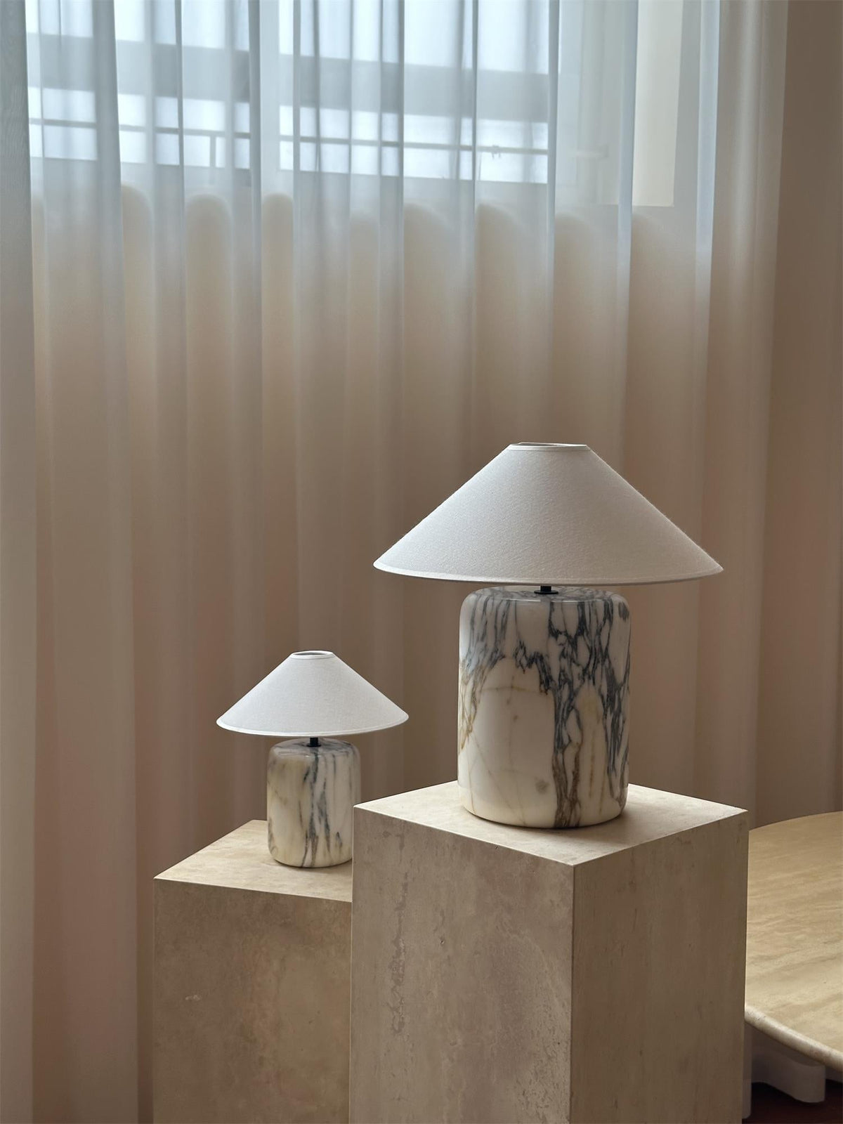 Lampada da Tavolo in Marmo Block