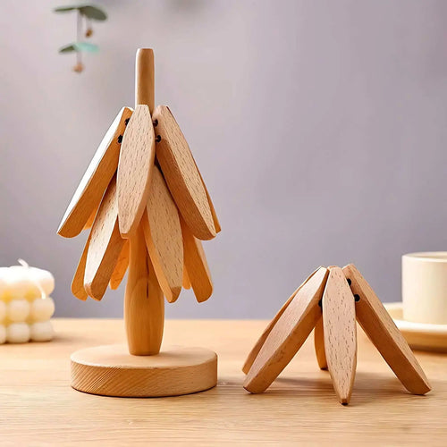 BloomNest™ - Set di Sottobicchieri in Legno a Forma di Albero